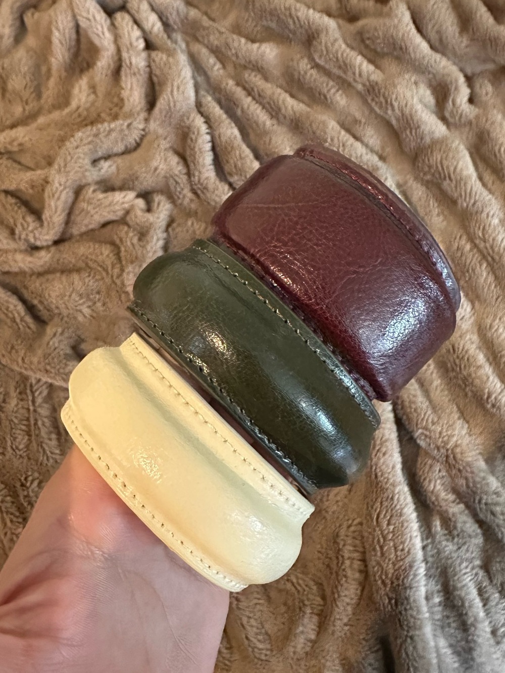 Set of 3 Atelier Leather Cuffs